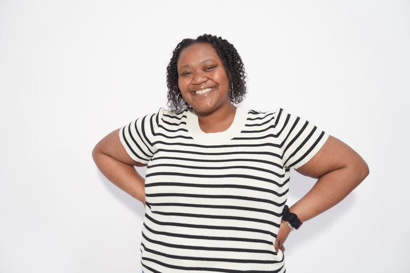 Kyrié, a future Langston Park homeowner, smiling